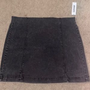 Acid black denim high waisted skirt size L from GARAGE
